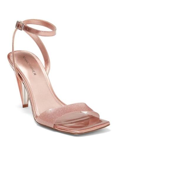 Marc Fisher Breta Clear Strap Cone Heel Sandal Size 6 - Picture 5 of 6